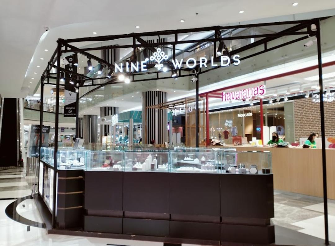 Nine Worlds shop front in lippo mall puri st. moritz